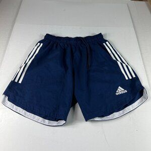 Adidas Aeroready Running Shorts Youth Large Blue & White Lightweight Jogging